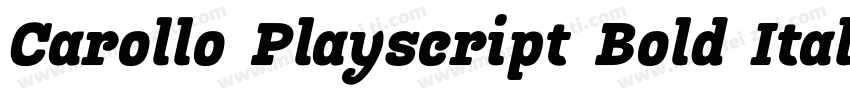 Carollo Playscript Bold ItalicVersi字体转换